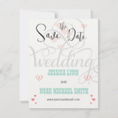 Invitation Fée de menthe et de corailConte de mariage Enregis (Devant)