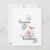 Invitation Fée de menthe et de corailConte de mariage Enregis (Dos)