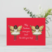 Invitation Fée de Noël afro-américaine (Debout devant)