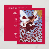 Invitation Fée des Coeurs (Devant / Derrière)