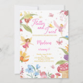 Invitation Fée dorée modifiable fête d'anniversaire (Devant)