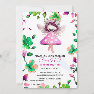 Invitation Fée Editable Anniversaire Invitation, Fée Annivers