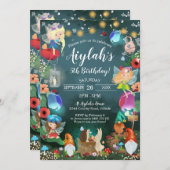 Invitation Fée Enchanted Forêt Fée Gnome (Devant / Derrière)