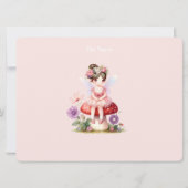 Invitation Fée Enchanted Porte Fée Premier Anniversaire Photo (Dos)