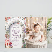 Invitation Fée Enchanted Porte Fée Premier Anniversaire Photo (Debout devant)