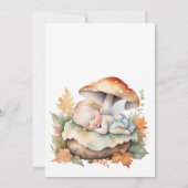 Invitation Fée Enchantée Automne Bois Bébé Shower (Dos)