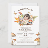 Invitation Fée Enchantée Automne Bois Bébé Shower  (Devant)