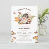 Invitation Fée Enchantée Automne Bois Bébé Shower  (Debout devant)