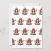 Invitation Fée enchantée avec champignons Baby shower fille (Dos)