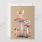 Invitation Fée enchantée Boho Pixie Princesse fête d'annivers (Dos)