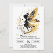 Invitation Fée Enchantée sur mesure fête d'anniversaire (Devant)