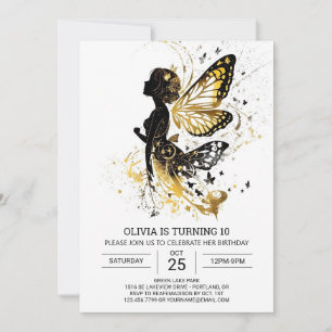 Invitation Fée Enchantée sur mesure fête d'anniversaire
