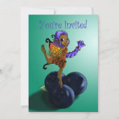 Invitation Fée et bleuets afro-américains (Devant)