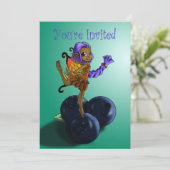 Invitation Fée et bleuets afro-américains (Debout devant)