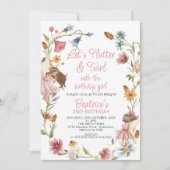 Invitation Fée et couronne Fleur sauvage multicolore (Devant)