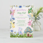 Invitation Fée Fée Fée Premier anniversaire Fées et Fleurs (Debout devant)