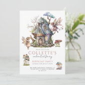 Invitation Fée Fée Fille fête d'anniversaire (Debout devant)