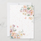 Invitation Fée Fille Anniversaire Whimsical Enchanted Floral (Dos)