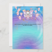 Invitation Fée fille magique phares d'anniversaire papillon (Dos)