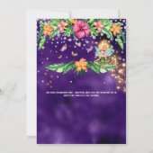 Invitation Fée filles magie parties scintillant jardin tropic (Dos)