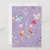 Invitation Fée Fleur de Printemps Pastel pour Premier 1er Ann (Dos)