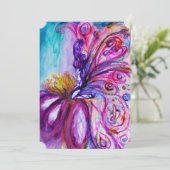 INVITATION FÉE FLEUR FANTAISISTE MIGNONNE EN PINK, ÉCLAIRS D' (Debout devant)