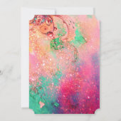 INVITATION FÉE FLEUR FANTAISISTE MIGNONNE EN PINK, ÉCLAIRS D' (Dos)