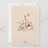 Invitation Fée Fleur sauvage colorée Princesse 1er anniversai (Dos)