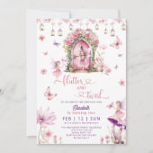 Invitation Fée Fleur sauvage Enchanted Forest Rose (Devant)