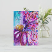 INVITATION FÉE FLEUR WHIMSICALE MIGNONNE EN ROSE, ÉCLATS D'OR (Debout devant)