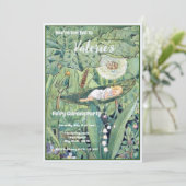 Invitation Fée Floral Garden Enchanted Forest Girl Anniversai (Debout devant)