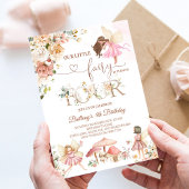 Invitation Fée Floral Papillon magique Anniversaire