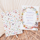 Invitation Fée Florale de Printemps Premier Anniversaire