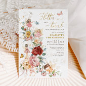 Invitation Fée florale enchantée Jardin Filles Anniversaire