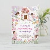 Invitation Fée Florale Fille 1er Anniversaire (Debout devant)