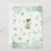 Invitation Fée Florale Fille 1er Anniversaire (Dos)
