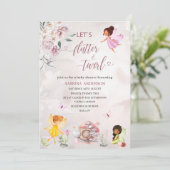 Invitation Fée florale magique Princesse Baby shower (Debout devant)