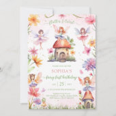 Invitation Fée Flutter et Twirl Premier 1er Anniversaire (Devant)