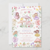 Invitation Fée Flutter et Twirl Premier 1er Anniversaire (Devant)