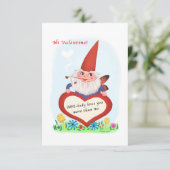 Invitation Fée Gnome Petite Valentine Vintage traditionnelle (Debout devant)