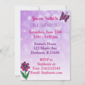 Invitation Fée hispanique ou afro-américaine anniversaire (Dos)