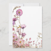 Invitation Fée lavande fleur sauvage Pixie 1er anniversaire (Dos)