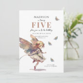 Invitation Fée magique 5e anniversaire (Debout devant)