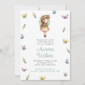 Invitation Fée magique et papillons Filles Fête d'anniversair (Devant)