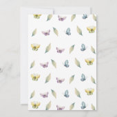 Invitation Fée magique et papillons Filles Fête d'anniversair (Dos)