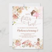 Invitation Fée magique Florale Princesse Anniversaire (Devant)