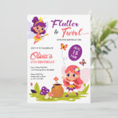 Invitation Fée magique Fsenterie & Twirl Anniversaire magique (Debout devant)