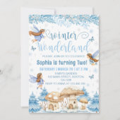 Invitation Fée magique hiver Wonderland Anniversaire (Devant)