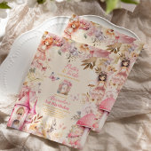 Invitation Fée magique Jardin Floral Pixie 1er anniversaire