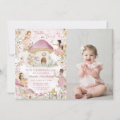 Invitation Fée magique Jardin Floral Pixie Girls Anniversaire (Devant)
